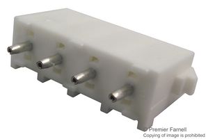 350826-1 - Pin Header, Wire-to-Board, 6.35 mm, 1 Rows, 4 Contacts, Through Hole Straight